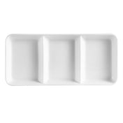 CAC China CN-3T13 CN Divided Side Dish Plate 6 Oz. Per Compartment