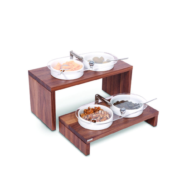 Service Ideas 15K00642 Ze Pe Buffet Risers Set 2 Bowls(high & Low) Food Safe