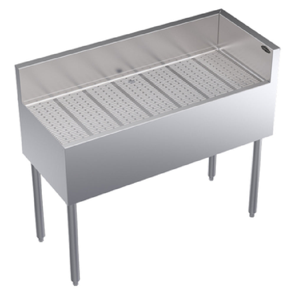 Krowne KR19-C42R Royal Series Underbar Corner Drainboard Free Standing 42"W X 19"D X 36-1/2"H.O.A.