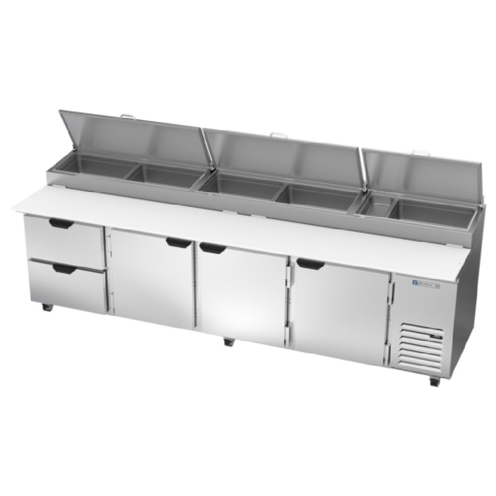 Beverage Air DPD119HC-2 Pizza Top Refrigerated Counter Four-section 119"W