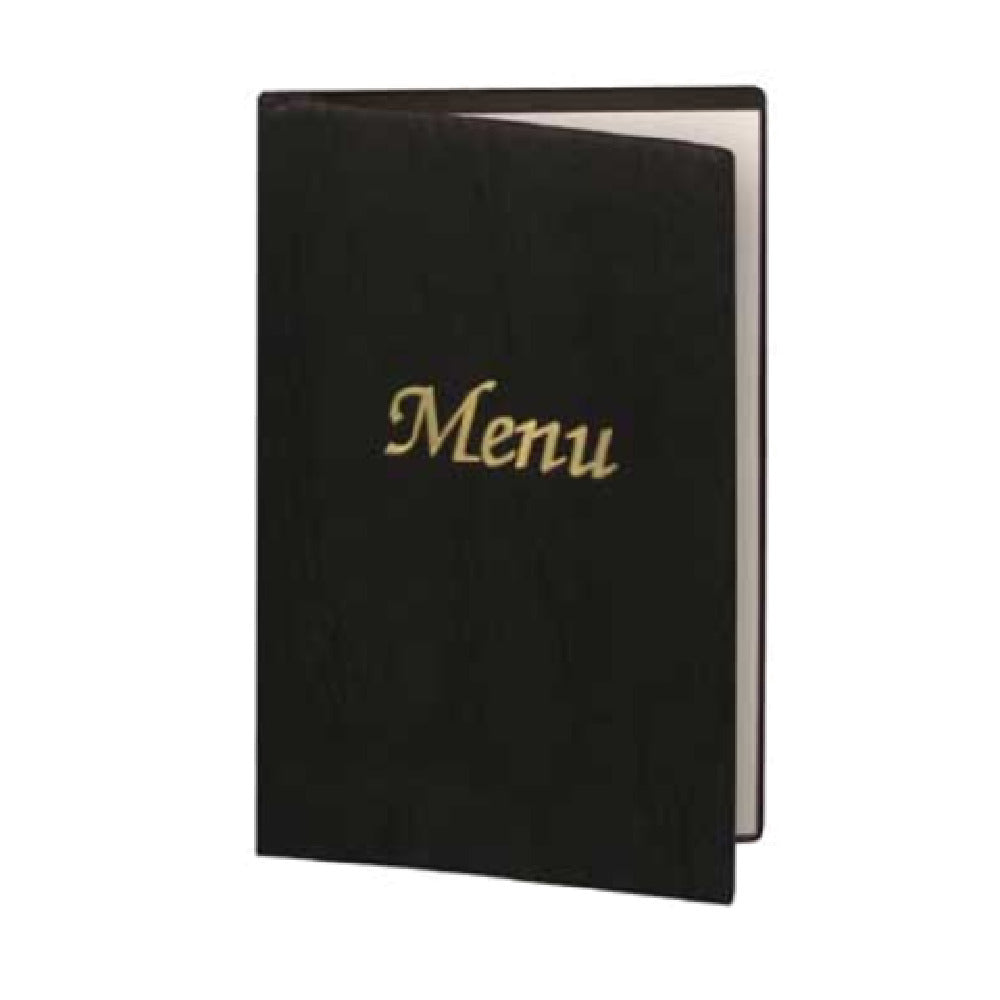Risch 700 5.5X8.5 MB MENU Black Vinyl Menu Cover 5-1/2" X 8-1/2" Folded Double