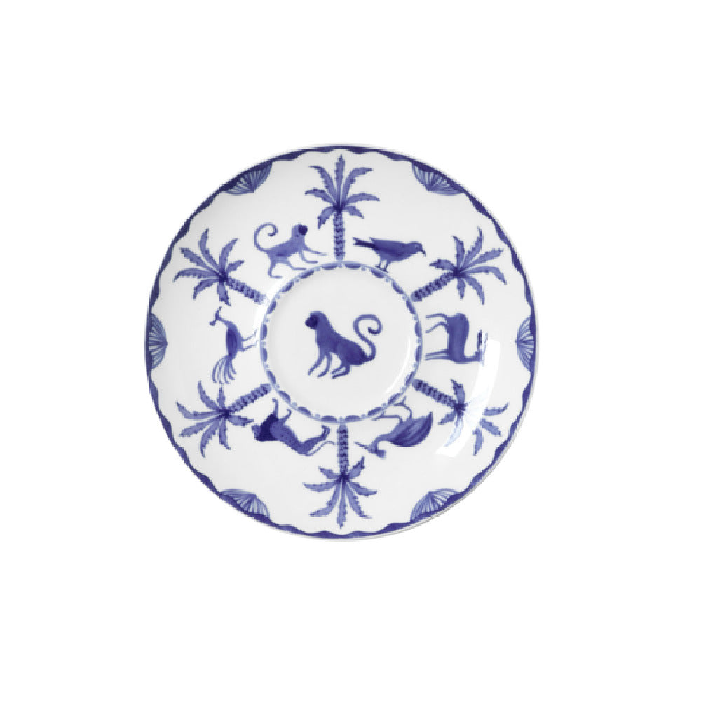 Steelite 82124AND0169 Tea For One Saucer Coupe 5.75" X 0.75" Sultans Garden Blue