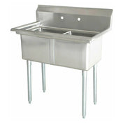 Omcan 43780 (43780) Pot Sink (2) 21" Front To Back X 18" Wide X 14" Deep Bowls