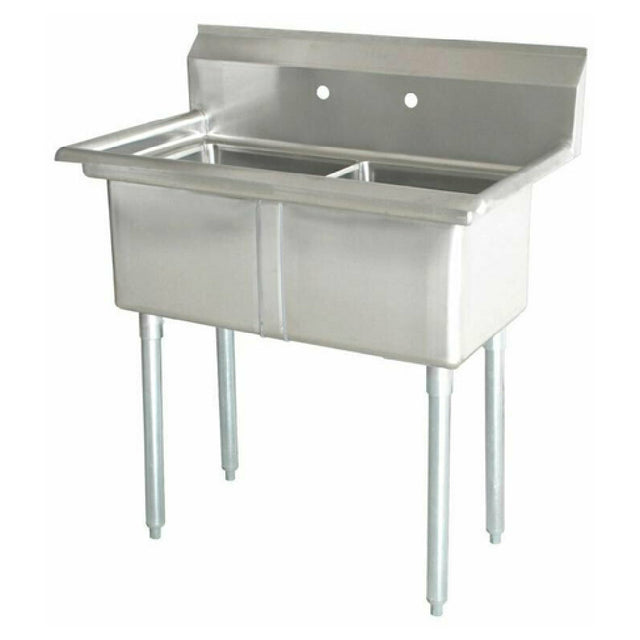 Omcan 43780 (43780) Pot Sink (2) 21" Front To Back X 18" Wide X 14" Deep Bowls