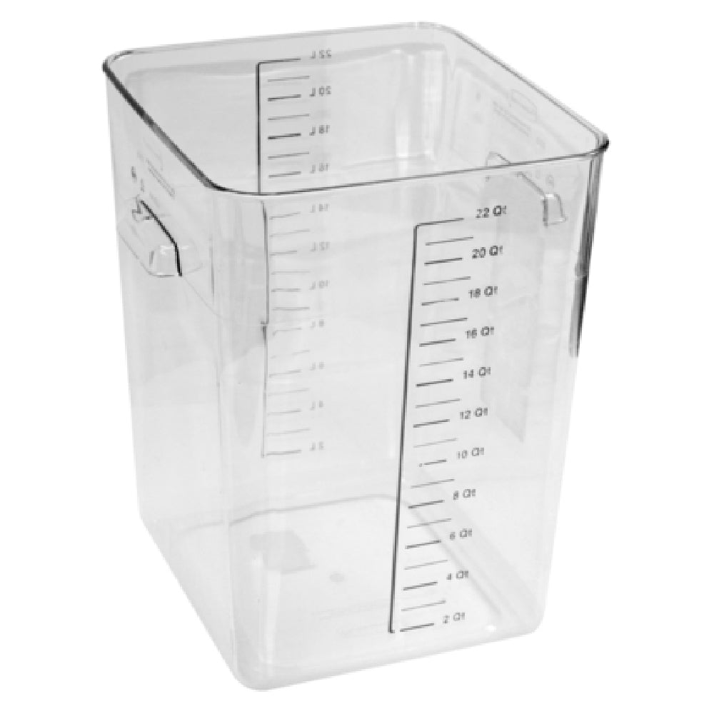Rubbermaid FG632200CLR Space Saving Container 22 Quart 11-5/16"L X 10-1/2"W X 14-7/16"H