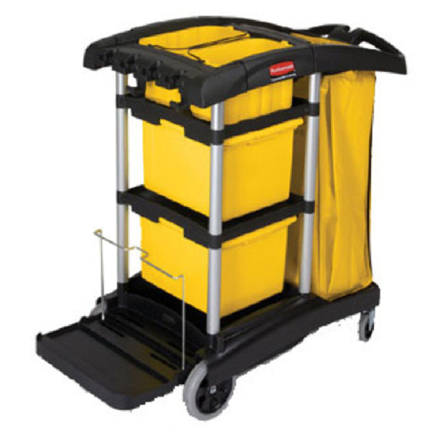 Rubbermaid FG9T7300BLA Hygen™ Microfiber Cleaning Cart 48-1/4"L X 22"W X 44"H