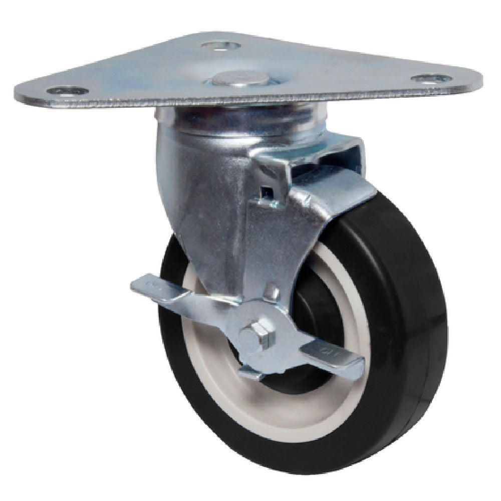 BK Resources 5HBR-TR5-PLY-PS4 Caster Kit 5" Diameter Heavy Duty Swivel With 5-3/8" X 7-1/2" Triangular Plate