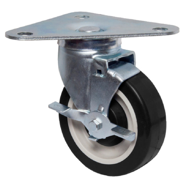 BK Resources 5HBR-TR5-PLY-PS4 Caster Kit 5" Diameter Heavy Duty Swivel With 5-3/8" X 7-1/2" Triangular Plate