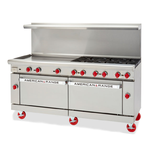 American Range ARGF-24G-8B_LP Green Flame Range Gas 72"