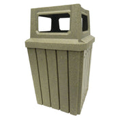 Hubert 92727 - Trash Receptacle, 52 Gallon, 23-1/2" X 23-1/2" X 29"H