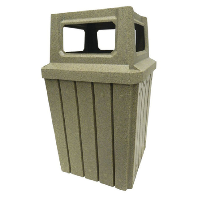 Hubert 92727 - Trash Receptacle, 52 Gallon, 23-1/2" X 23-1/2" X 29"H
