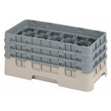 Cambro 17HS638184 Camrack® Glass Rack With (3) Soft Gray Extenders Half Size