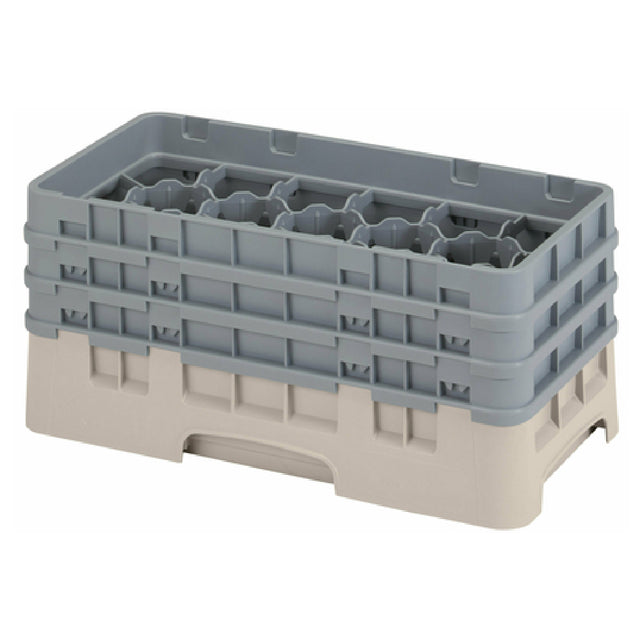 Cambro 17HS638184 Camrack® Glass Rack With (3) Soft Gray Extenders Half Size