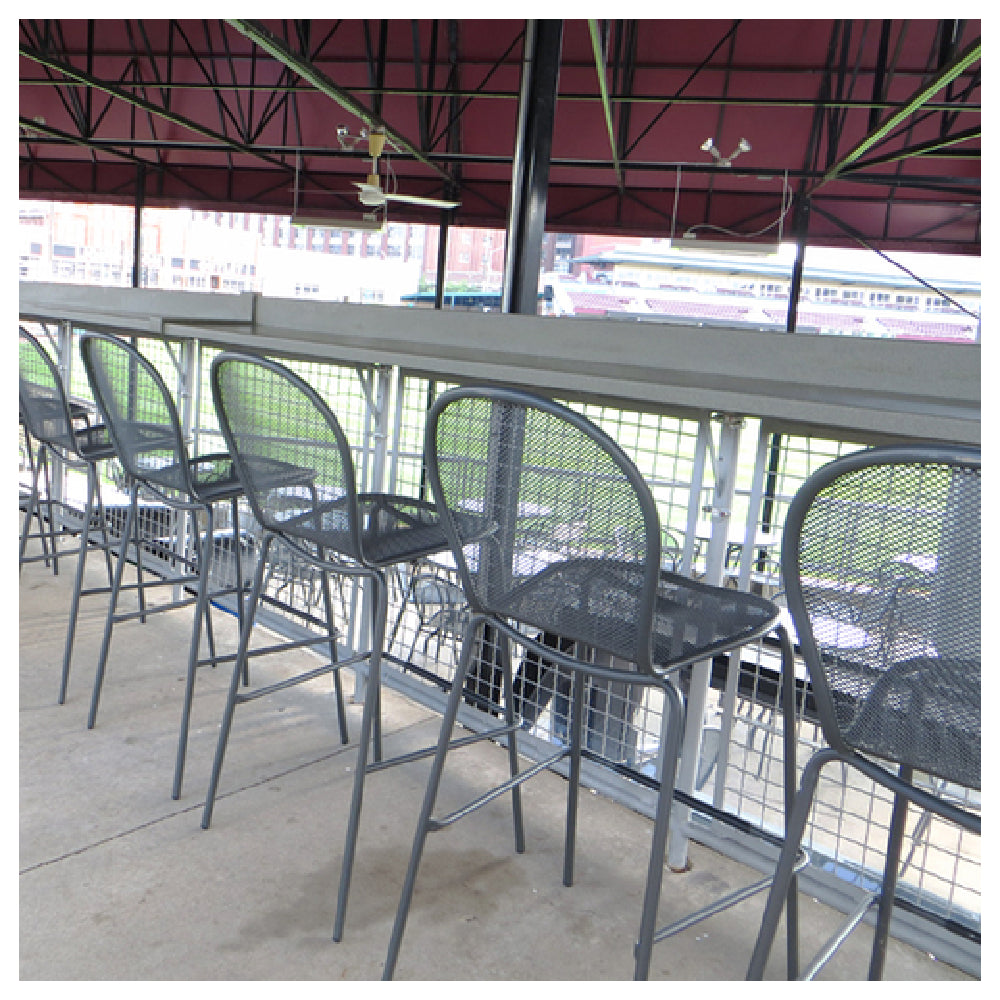 Emuamericas, Llc E128-22 - Ronda Stacking Barstool, Outdoor/indoor, Steel Mesh Back And Seat