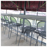 Emuamericas, Llc E128-73 - Ronda Stacking Barstool, Outdoor/indoor, Steel Mesh Back And Seat