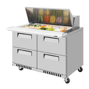 Turbo Air TST-48SD-18-D4-FB-N Super Deluxe Sandwich/Salad Mega Top Unit Front Breathing Airflow