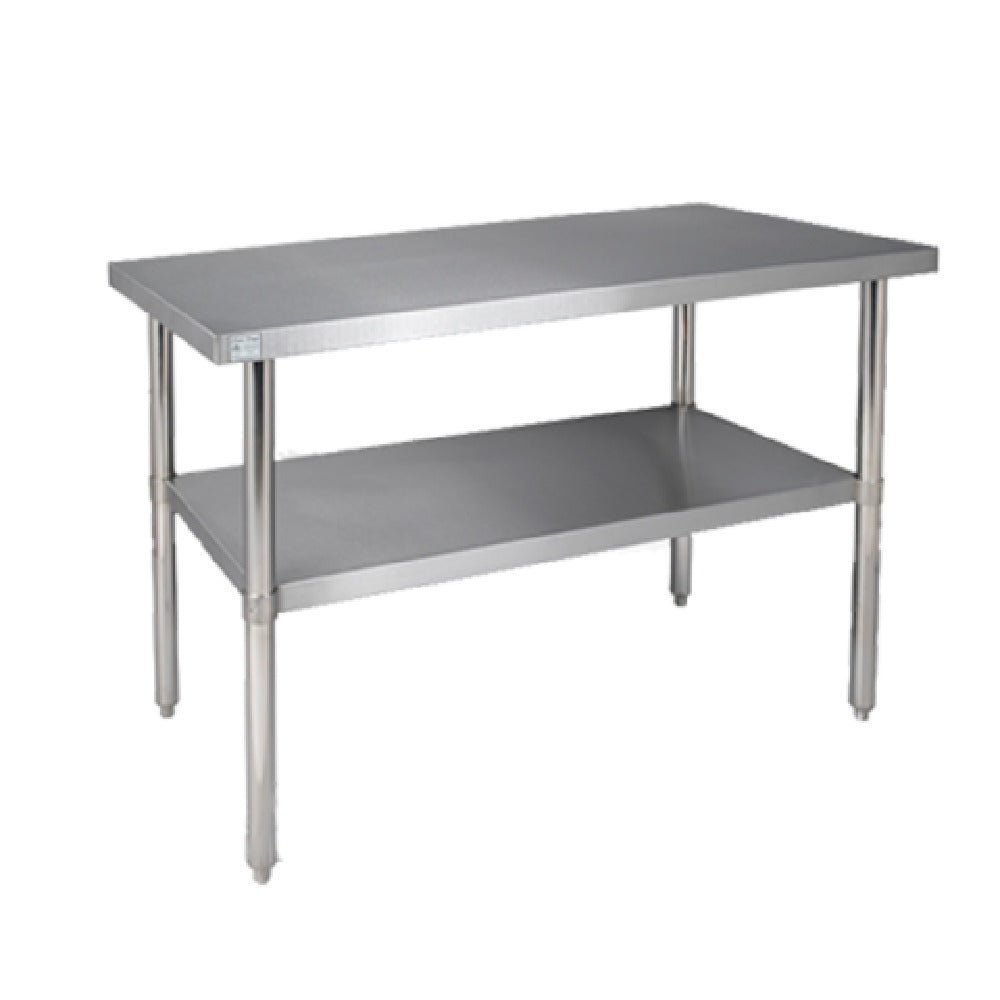 Klinger's Trading 16GA-AST2472 Work Table 72"W X 24"D X 36"H 16/430 Stainless Steel Top
