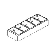Perlick CC5 Condiment Tray 5 Plastic Cups Stainless Steel Rack