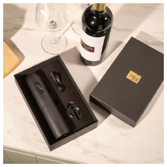 Spill-Stop 13-752 - VacuVin® Wine Opener, Rechargeable, Black