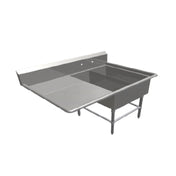 John Boos 42PB1431-1D18L Pro-Bowl Platter Sink 2-compartment 50-3/16"W X 36-1/2"D X 43"H Overall Size