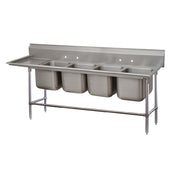 Advance Tabco 94-64-72-18L Regaline Sink 4-compartment With Left-hand Drainboard