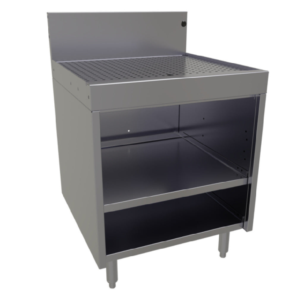 Glastender DBCB-24-LD Underbar Drainboard Open Front Cabinet Base 24"W X 24"D