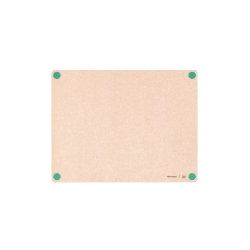 Epicurean 622-19150105 Epicurean HACCP Non-Slip Cutting Board 19.5" X 15" X 3/8" In Natural With Green Produce Feet