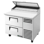 True Refrigeration TPP-AT-44D-2-HC Pizza Prep 33 41°F Pan Rail