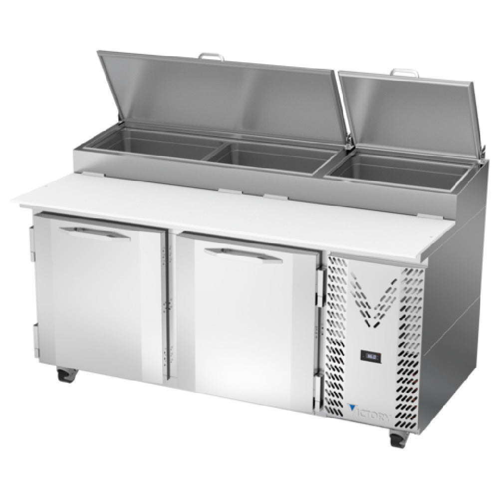 Victory VPP67HC Pizza Prep Table Powered By V-Core™ Two-section