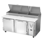 Victory VPP67HC Pizza Prep Table Powered By V-Core™ Two-section