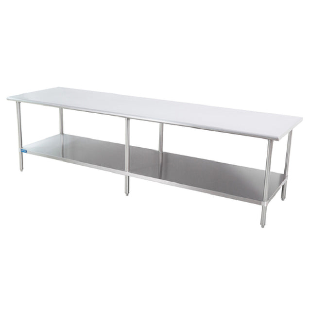 Sapphire Manufacturing SMT-18120S Work Table 120"W X 18"D 18/400 Stainless Steel Reinforced Top