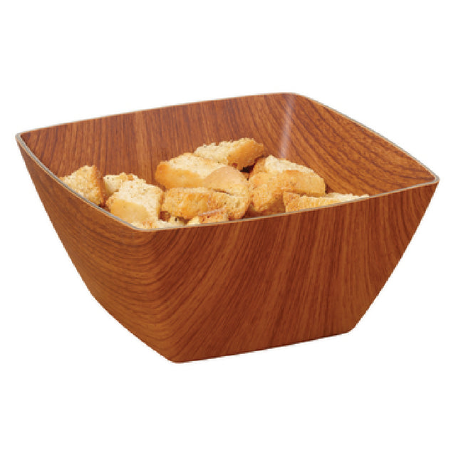 GET Enterprises B-SQ-6-M Arbor™ Faux Wood Bowl 1 Qt. (1.3 Qt. Rim Full) 6-1/2" X 6-1/2" X 3"H