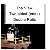 Forbes Industries 6021 Gallery Rails 2-sided (ends) Double Rails Brass