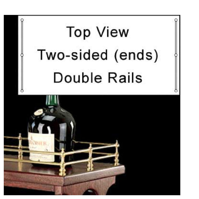 Forbes Industries 6021 Gallery Rails 2-sided (ends) Double Rails Brass