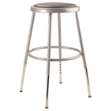 National Public Seating 6418H NPS® Heavy Duty Vinyl Padded Steel Stool 19"-27"