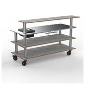 Steelite MGCMLC05GSXH - Modular Pro Bar Grey Slate Stainless Steel Heavy Duty Casters