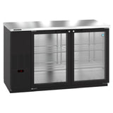 Hoshizaki BB59-G - Refrigerated Back Bar Cooler, Reach-in, Two-section