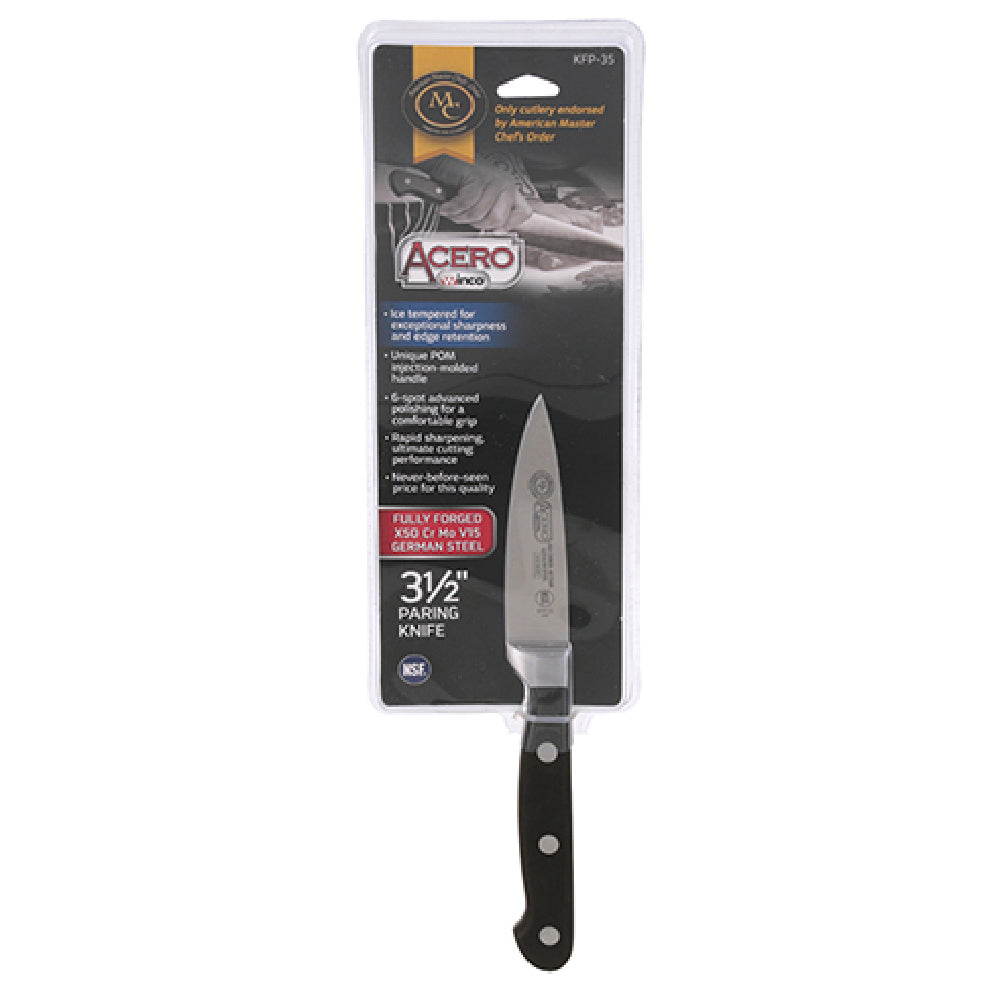 Winston Products KFP35 Acero 3.5in Paring Knife Full Tang Forged Blade