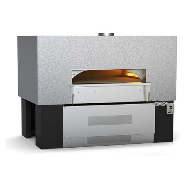 Wood Stone FD-11275RFGRRIRW Fire Deck Stone Hearth Oven Two Radiant Flames On Right Side With Infrared Under Floor Burner And Option To Burn Wood On Left Side