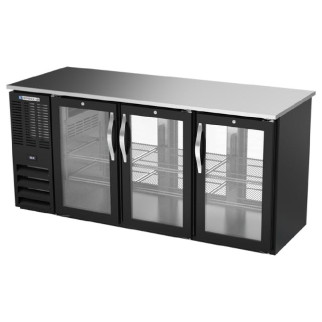 Beverage Air BBN72HC-G-PT-B - Refrigerated Back Bar Pass-Thru Storage Cabinet, Three-section