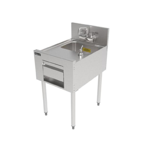 Perlick TSF18HS TSF Series Underbar Hand Sink Unit 18"W X 24"D 14" Wide X 10" Front-to-back X 9-1/4" Deep 18 Gauge Stainless Steel Sink