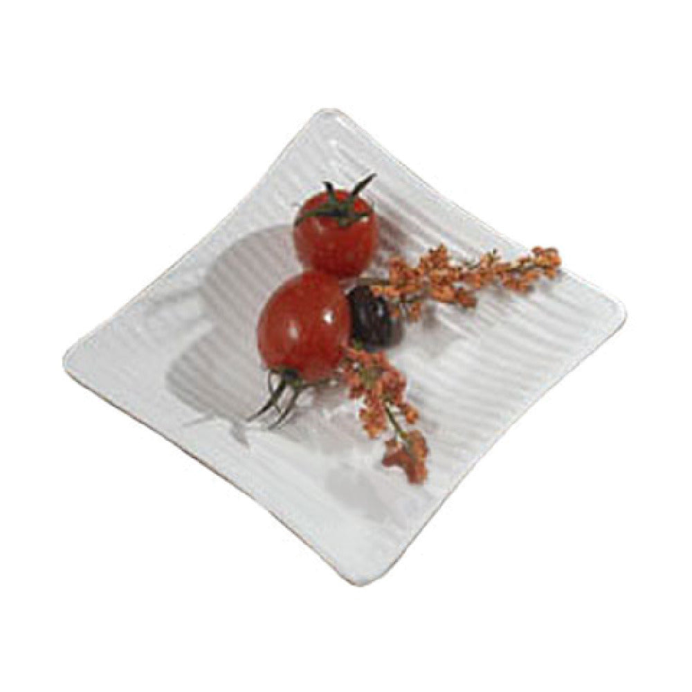 Bon Chef 9920SMOKEGRA Platter 5-3/4" X 5-3/4". Footed Ribbed