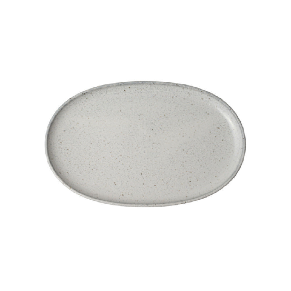 Steelite 6415MY034 Oval Plate 11.5"W X 7.25"D X 1"H Wabi Sabi Lichen