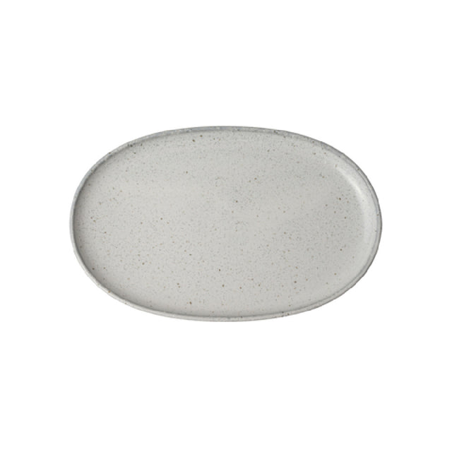 Steelite 6415MY034 Oval Plate 11.5"W X 7.25"D X 1"H Wabi Sabi Lichen