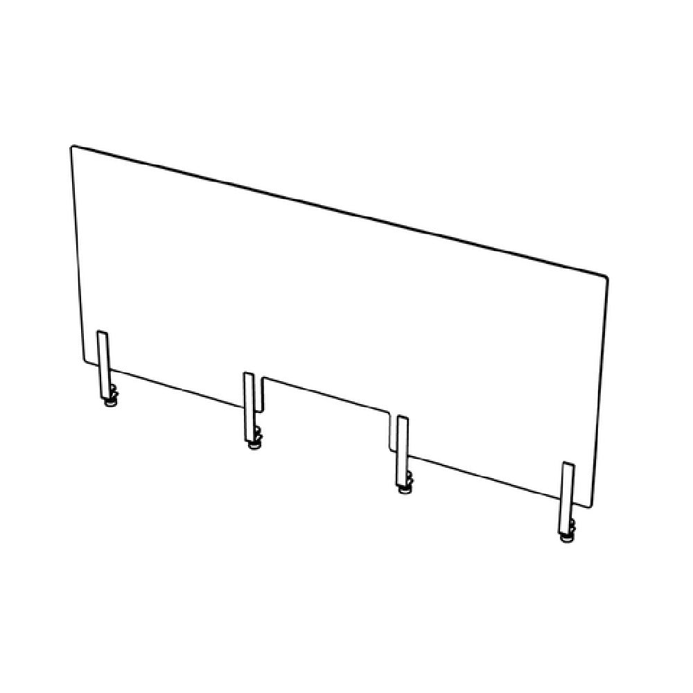 BauscherHepp VE-66051 Venta®Sneeze Guard Vertical Protection Shield With Aperture (dimension: 400 X 120 Mm) (sneeze Guard) Made Of Acrylic Glass (transparent)