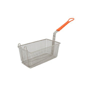 CAC China SPFB-2 Fry Basket 12-1/4"L X 6-1/2"W X 5-5/8"H 10"L Orange Handle