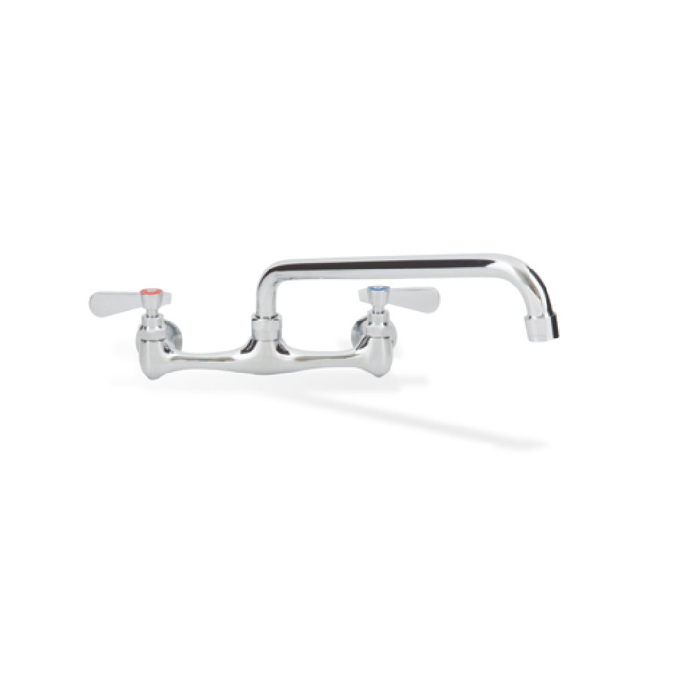 Steel Works Stainless SWFW-8-8HDLL Faucet Wall Mount 8" Center