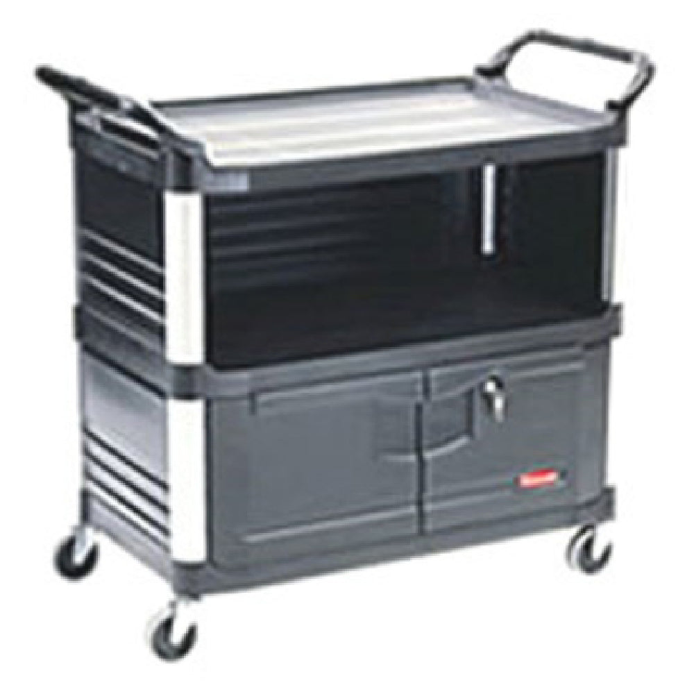 Rubbermaid FG409500BLA Xtra™ Equipment Cart 40-5/8"L X 20"W X 37-13/16"H 300 Lb. Total Capacity