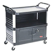 Rubbermaid FG409500BLA Xtra™ Equipment Cart 40-5/8"L X 20"W X 37-13/16"H 300 Lb. Total Capacity