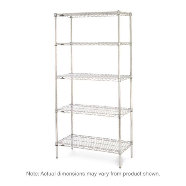 Metro 5N377C Super Erecta® Starter Shelving Unit 72"W X 18"D X 74"H (5) Wire Shelves